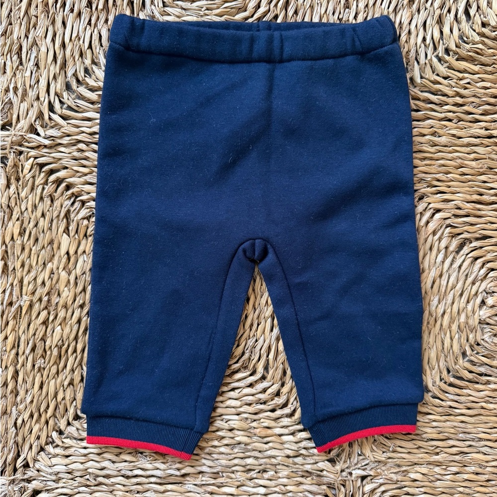 Jacadi Navy and Red Kids Sweatpants